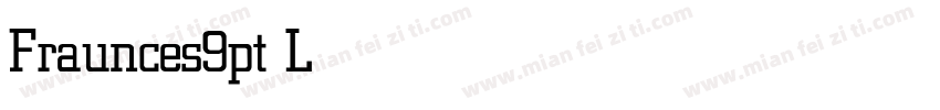 Fraunces9pt Light字体转换